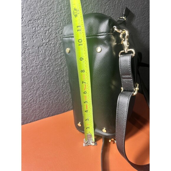 Lily Jade Brittany Convertible Tote Diaper Bag Black Vegan Leather Tassel Travel - Picture 15 of 16